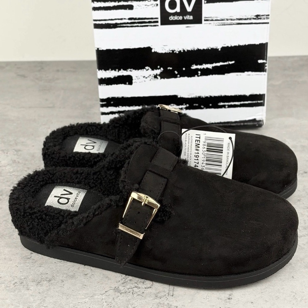 New DV By Dolce Vita Women’s cozy slide black Size 11 New In Box Cozy Slip On - Picture 2 of 5